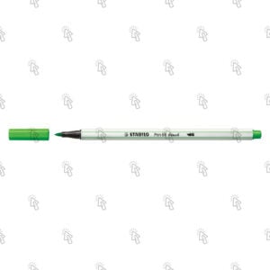 Pennarello Stabilo Pen 68 Brush: verde chiaro, medio, cf. da 10 pz.