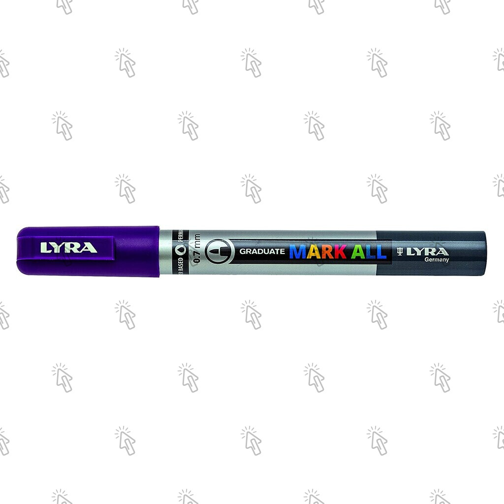 Marcatore a pennarello Lyra Graduate Mark All: confezione con 6 pz., inchiostro viola, punta 0,7 mm