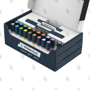 Marcatore Schneider Paint-It Twinmarker 040: assortiti, 6x corpi, 10x pennarelli 1 – 2 mm, 11x pennarelli brush