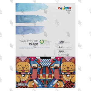 Blocco di carta per disegno Carioca Plus Watercolor: 210 X 297 mm