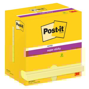 Memo adesivi 3M Post-It Super Sticky: giallo canary