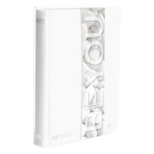 Diario Be You Extra White: 13.5 X 18.5 cm