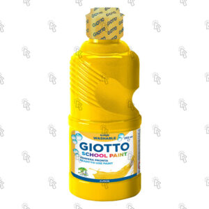Colore a tempera Giotto School Paint: flacone da 250 ml, giallo primario