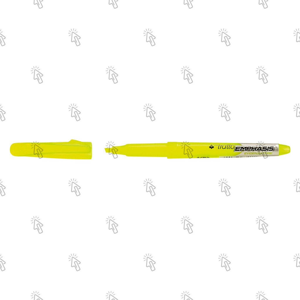 Evidenziatore a pennarello Tratto Emphasis: confezione con 12 pz., inchiostro giallo