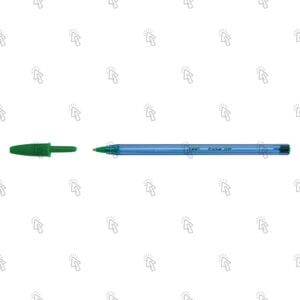 Penna Bic Cristal Soft: verde, 1.2 mm, cf. da 50 pz.