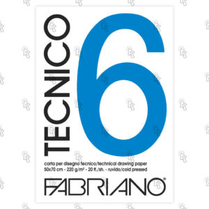 Album da disegno Fabriano Tecnico 6: 50 X 70 cm, 20 fogli, ruvida