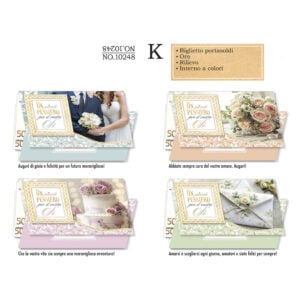 Biglietto aug. Cromo N.B.: nozze