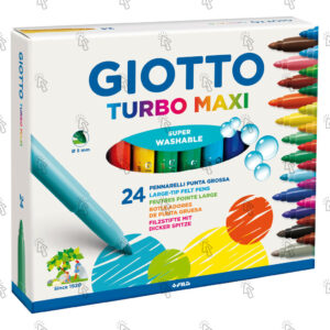 Pennarelli da disegno Giotto Turbo Maxi: astuccio con 24 u.