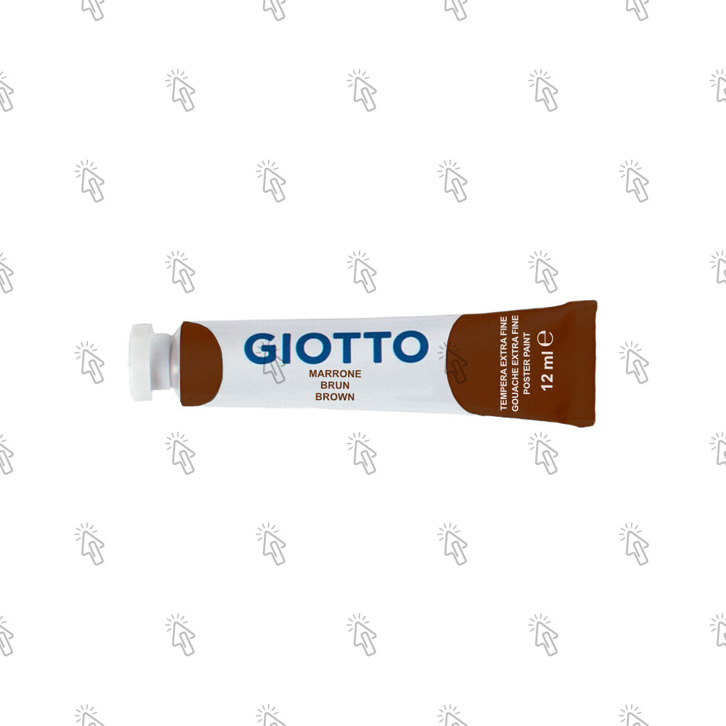 Colore a tempera Giotto Extra Fine: tubetto da 12 ml, astuccio con 6 u., marrone scuro