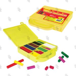 Regoli colorati NikOffice: valigetta con 200 elementi