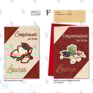 Biglietto aug. Cromo: Laurea