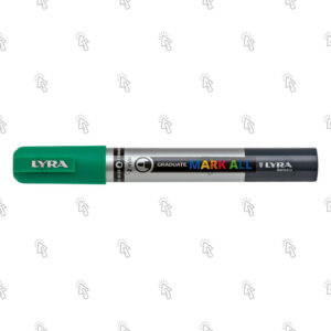 Marcatore a pennarello Lyra Graduate Mark All: confezione con 6 pz., inchiostro verde smeraldo, punta 2 mm