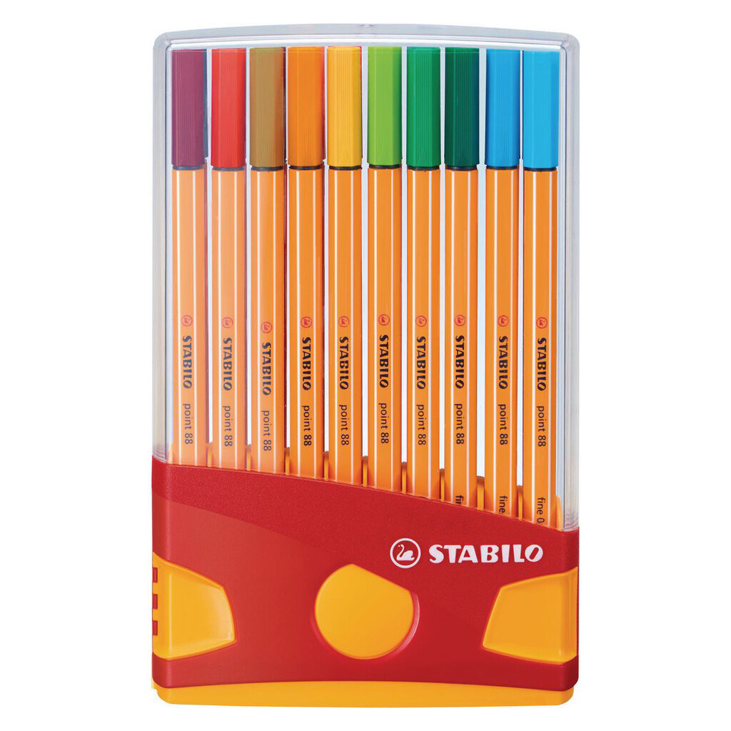 Penna a fibra Stabilo point 88 ColorParade: astuccio con 20 u.