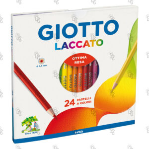 Pastelli a matita Giotto Laccato: astuccio appendibile con 24 u.