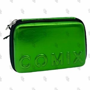 Astuccio rettangolare rigido Comix Maxi Zip Flash: green