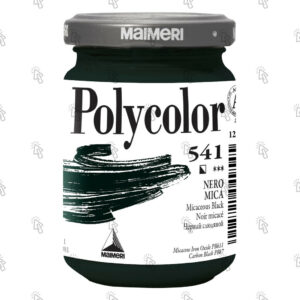 Colore vinilico Maimeri Polycolor: nero mica, 140 ml