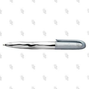 Penna Faber-Castell N’ice Metallic: colore inchiostro nero, colore fusto grigio azzurro