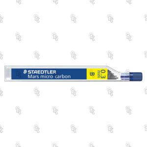 Mine per matita portamine Staedtler Mars Micro Carbon 250 03-B: confezione con 12 astucci con 12 u., mina 0,3 mm; B