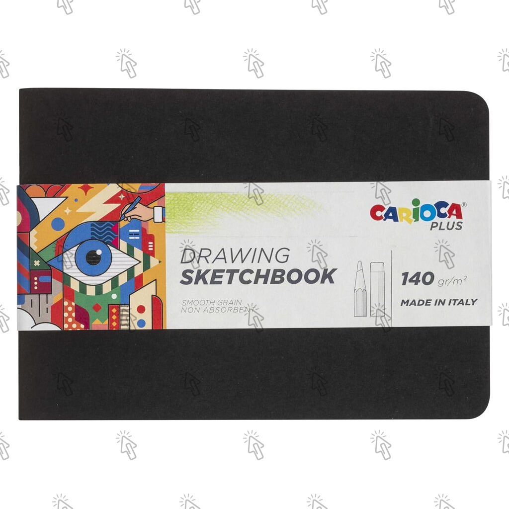 Blocco di carta per disegno Carioca Plus Drawing Stetchbook: 21 X 14.8 cm