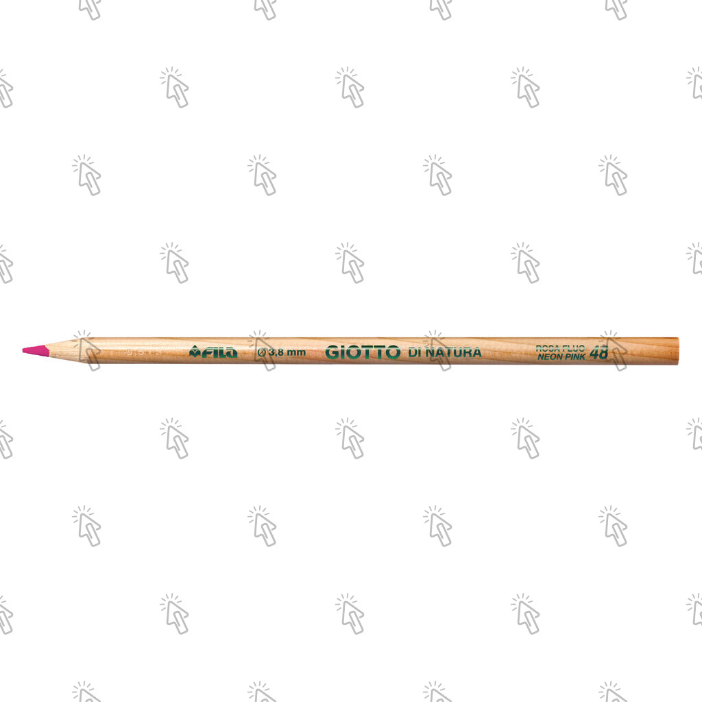 Pastelli a matita Giotto Di Natura: confezione con 12 pz., mina rosa fluo