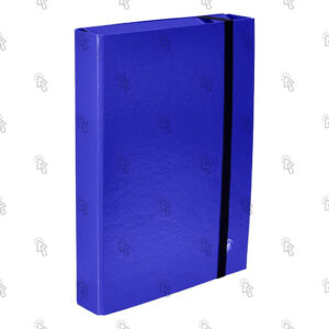 Cartella Arca Just: 25 X 35 cm, dorso 5.5 cm, blu