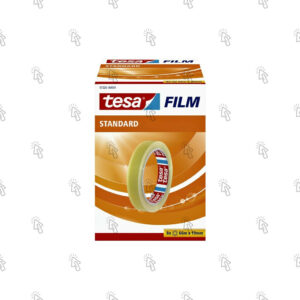 Nastro adesivo Tesa Tesafilm Standard: in rotolo, confezione (flowpack) con 8 pz., film 19 mm × 66 m