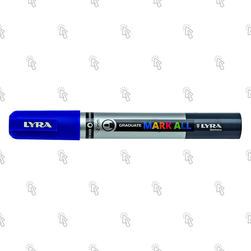 Marcatore Lyra Graduate Mark All: blu, 2 mm, cf. da 6 pz.