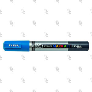 Marcatore Lyra Graduate Mark All: azzurro, 2 mm, cf. da 6 pz.