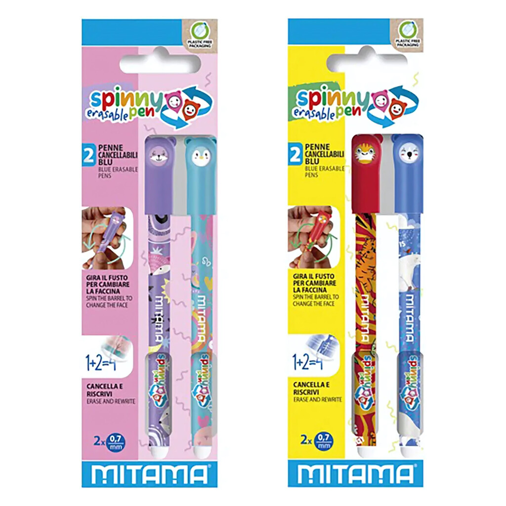 QAQHZW 4Pcs Penna a Sfera Cancellabile, Penna gel Cancellabile a Forma