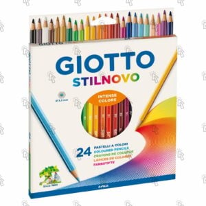 Pastelli a matita Giotto Stilnovo: astuccio appendibile con 24 u., mina colori assortiti