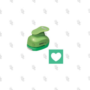 Sagoma fustellata CWR DECO: blister con 1 u., stampo cuore; 25 mm, verde