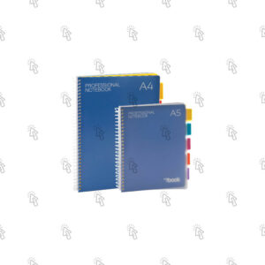 Quaderno spiralato MyBook Professional Notebook: 21 X 29.7 cm, rigatura 5M + 1R, 80 g/mq