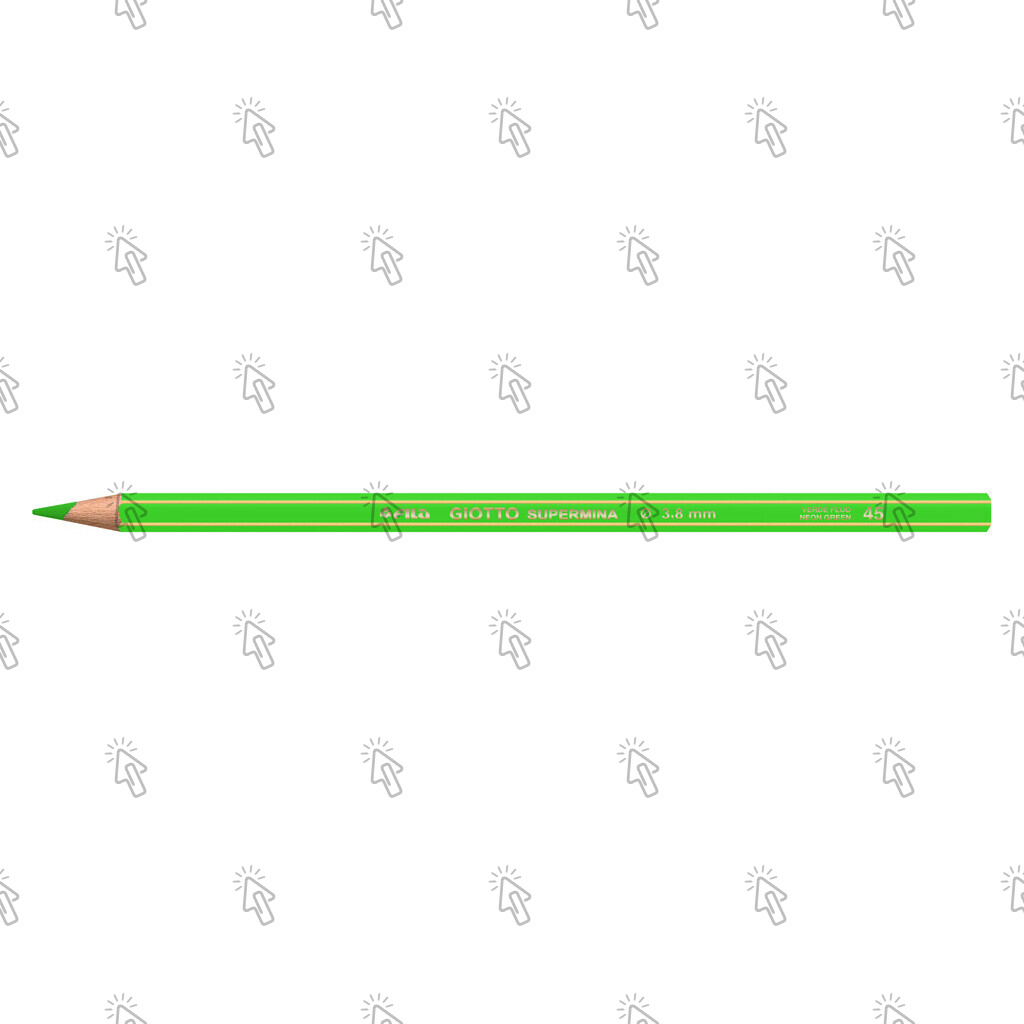 Pastelli a matita Giotto Supermina: confezione con 12 pz., mina verde fluo