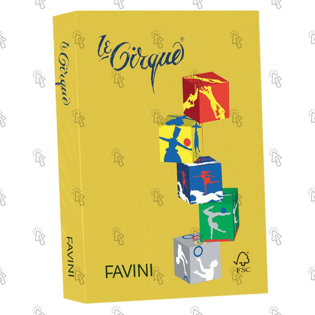Carta Favini Le Cirque Colori Forti: giallo sole 202, 29.7 X 42 cm, A3, 160 g/mq, 250 fg.