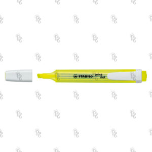 Evidenziatore a pennarello Stabilo swing cool: confezione con 10 pz., inchiostro giallo
