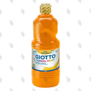 Colore a tempera Giotto School Paint: flacone da 1000 ml, giallo primario