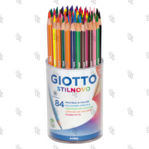 Pastelli a matita Giotto Stilnovo: barattolo con 84 u.