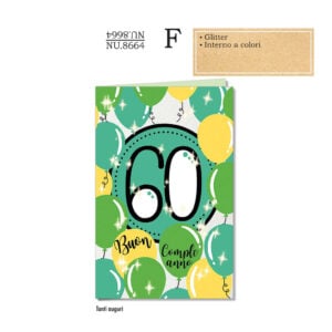 Biglietto aug. Cromo N.B.: 60 anni