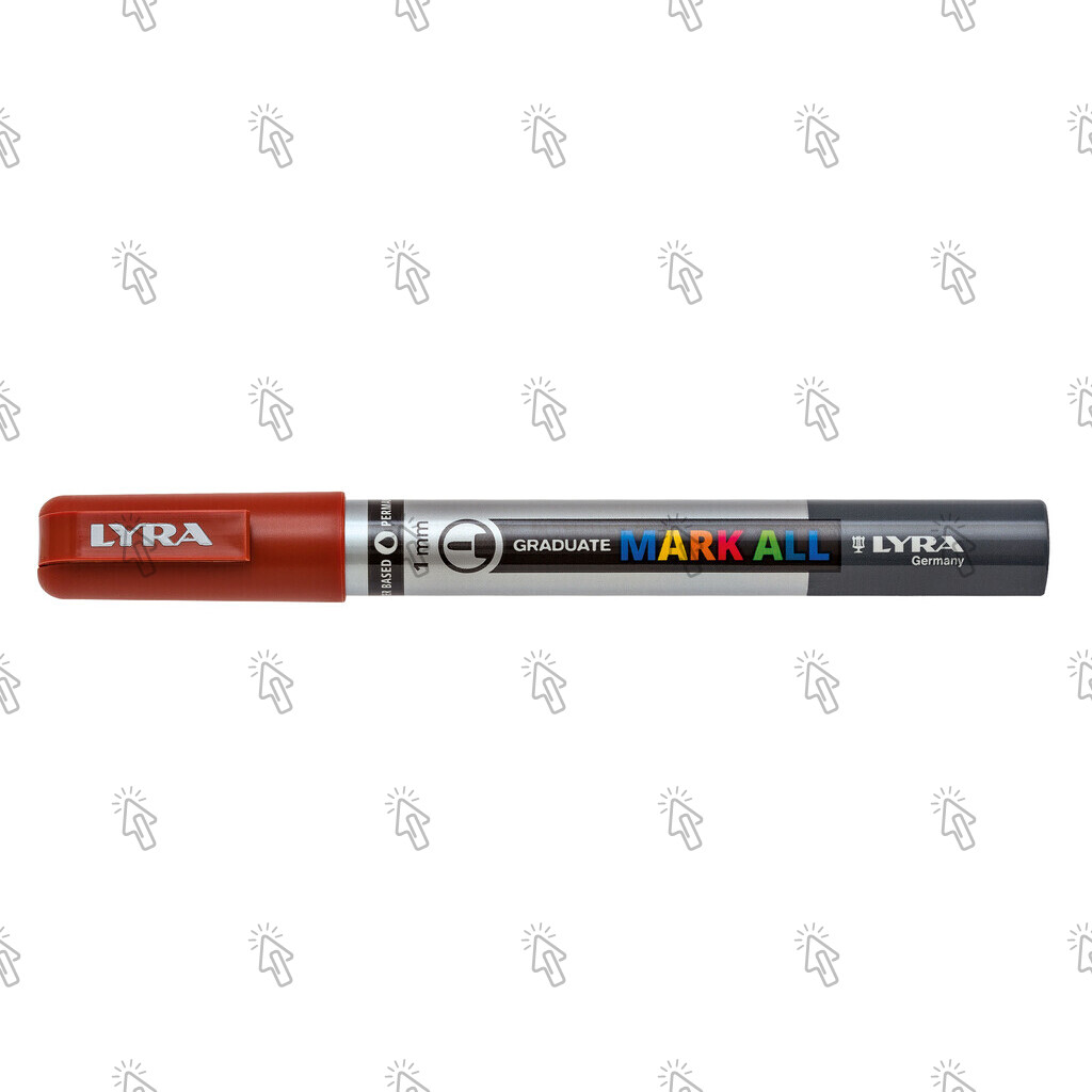 Marcatore Lyra Graduate Mark All: marrone, 1 mm, cf. da 6 pz.