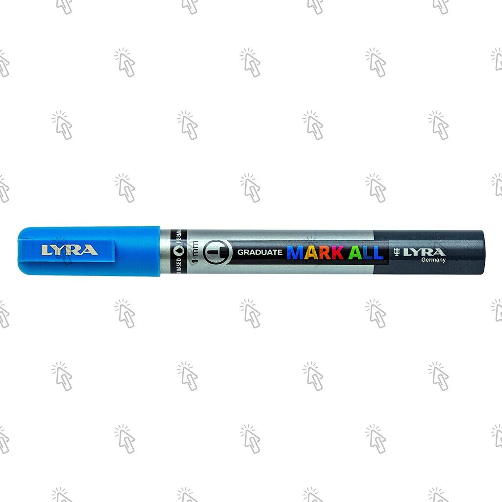 Marcatore Lyra Graduate Mark All: azzurro, 1 mm, cf. da 6 pz.