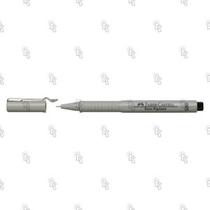 Penna a fibra Faber-Castell Ecco Pigment: confezione con 10 pz., inchiostro nero, punta 0,05 mm