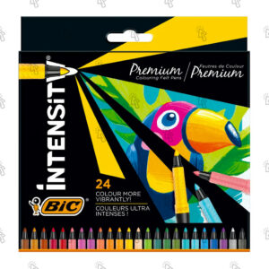 Pennarello Bic intensity premium grip: assortiti, blister app. da 24 pz.