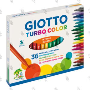 Pennarelli da disegno Giotto Turbo Color: astuccio con 36 u.