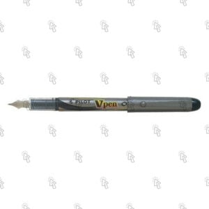 Penna stilografica Pilot V Pen Silver SVP-4M: nero, cf. da 12 pz.