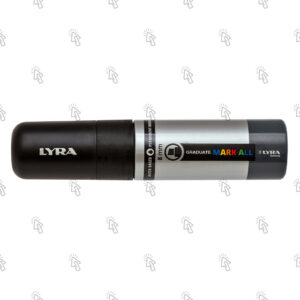 Marcatore Lyra Graduate Mark All: nero, 8 mm, cf. da 4 pz.