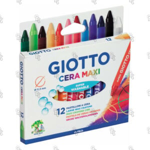 Pastelli a cera Giotto Cera: astuccio con 12 u., mina colori assortiti