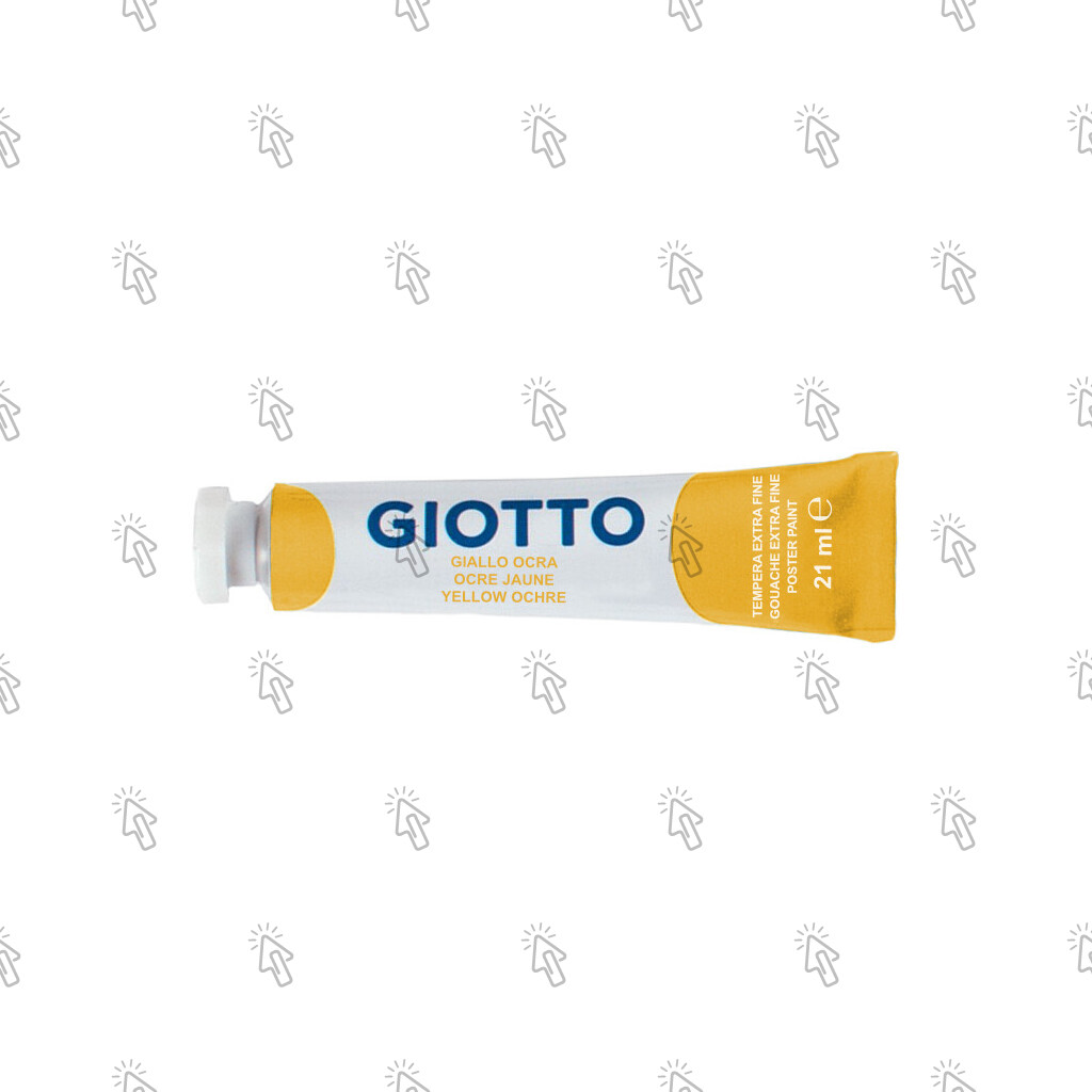 Colori a tempera Giotto Extra Fine: tubetto da 21 ml, astuccio con 6 u., giallo ocra
