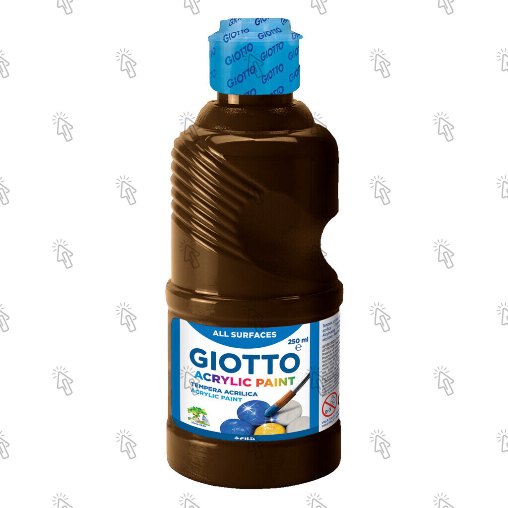 Colore acrilico Giotto Acrylic Paint: flacone da 250 ml, marrone