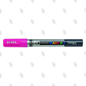 Marcatore a pennarello Lyra Graduate Mark All: confezione con 6 pz., inchiostro rosa, punta 0,7 mm