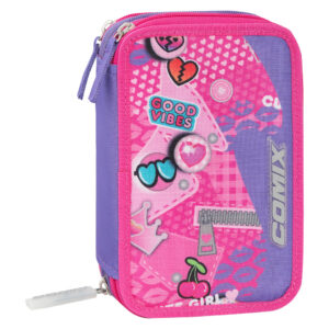 Astuccio 3 Zip Comix Wave: Pins Girl